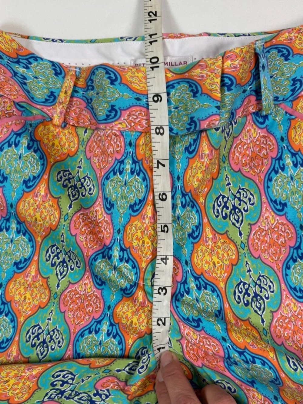 PETER MILLAR‎ Paisley Multicolor Bermuda Walking Golf Tennis Prep Shorts Boho 4